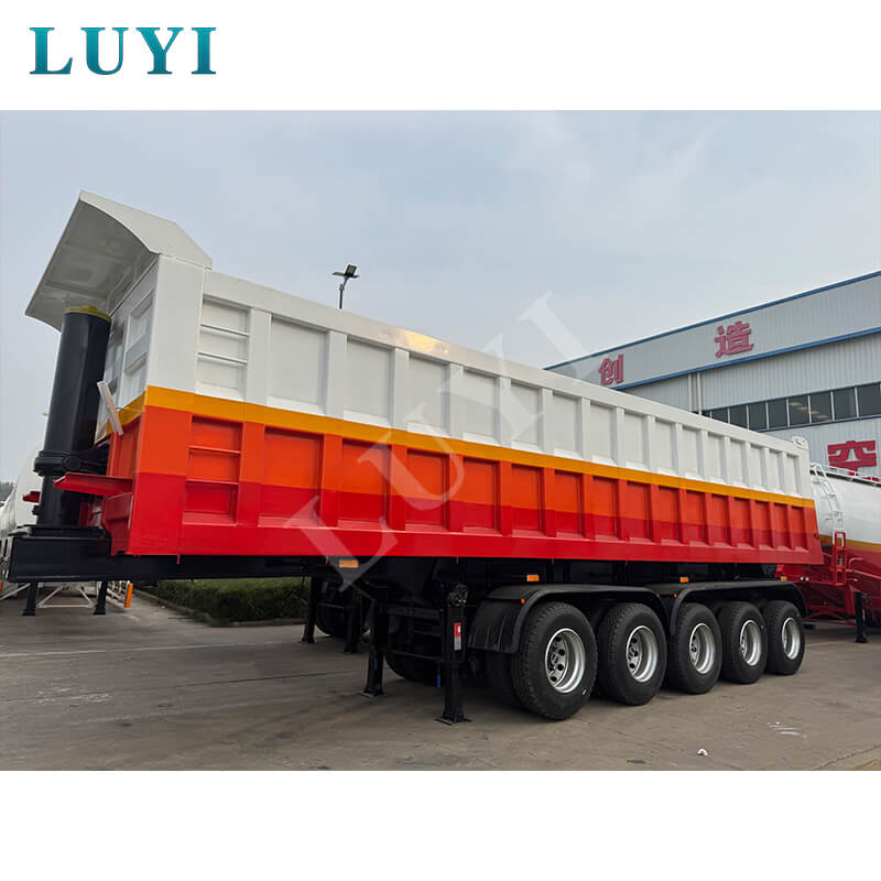 Luyi femaxliga semitrailer med baktippning exporteras till Ghana, professionell tung utrustning erkänd