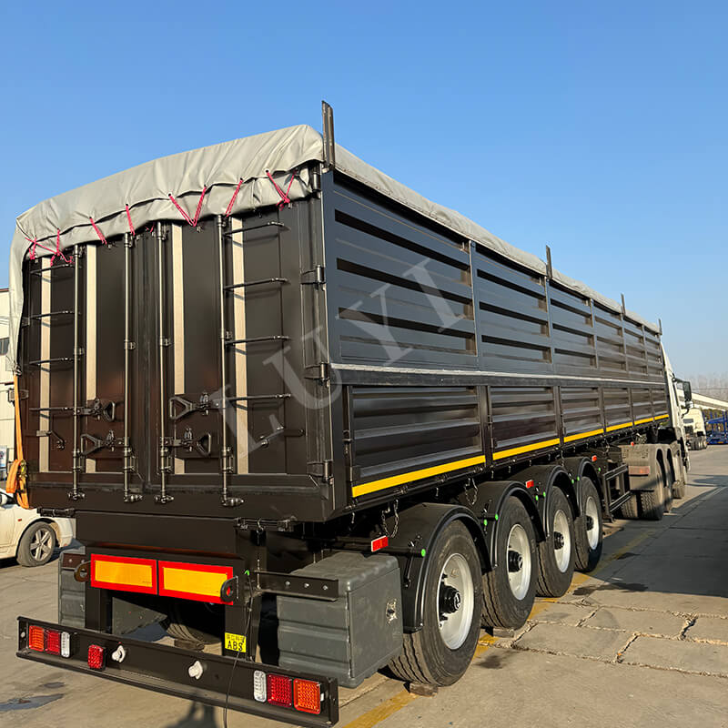 Möter noggrant efterfrågan: Luyi 4-axliga 80-tons dumper semitrailer huvuden till Guyana