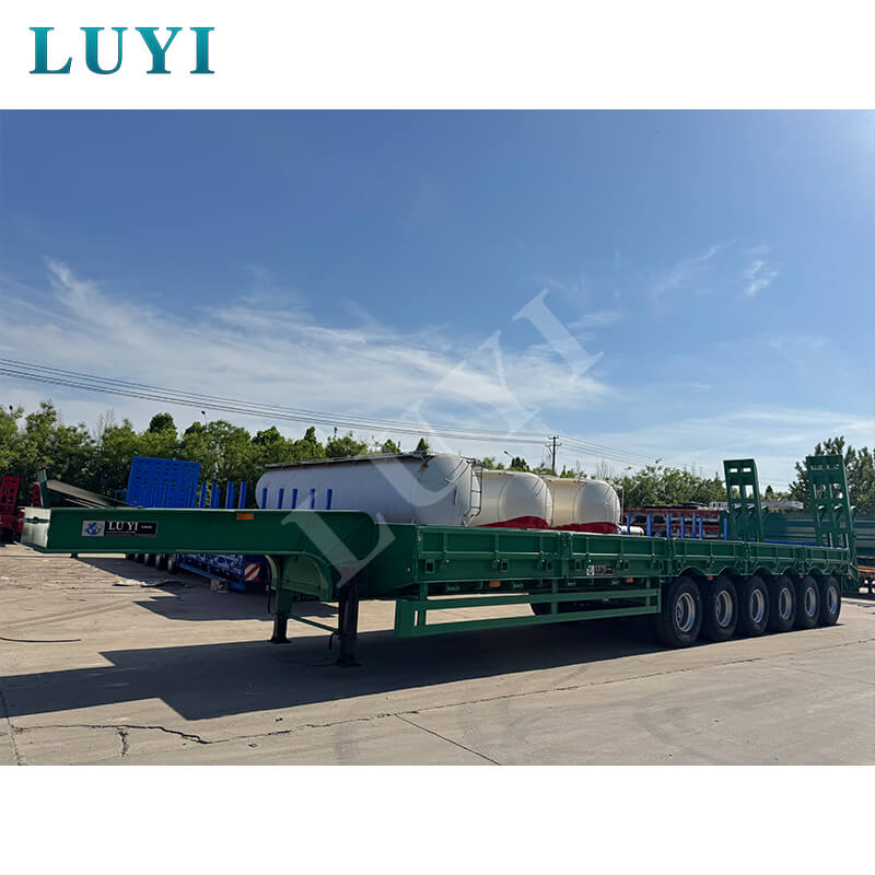 Ny bedrift inom transnationellt samarbete! LUYI 6-axlade svanhals lågbädds semitrailers levereras i omgångar till Mauretanien
