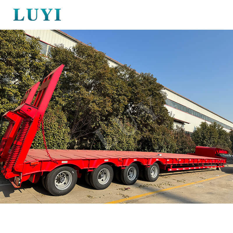 Lu Yi Factory välkomnar framstående gäster från Kamerun! Fyraxlade lågbäddspåhängsvagnar Säkra utlandsbeställningar