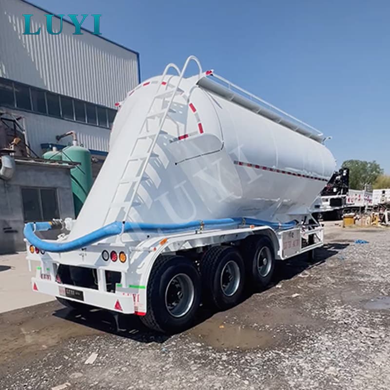 27CBM pulvertank semitrailer för cement, flygaska och torrbulktransport