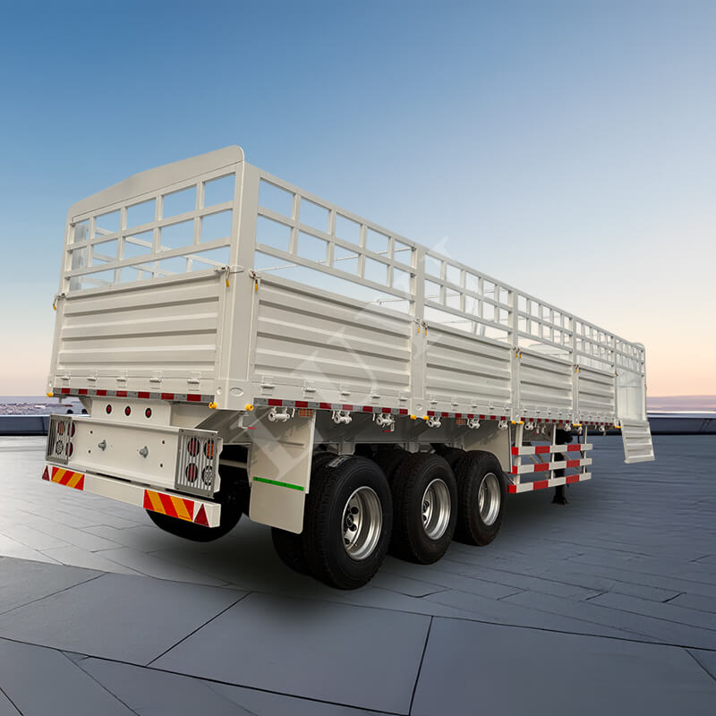 3 axlad 1,5 meter skänk semitrailer för transport av 80 ton multifunktionell sidovägg skänk frakt semi trailer lastbil