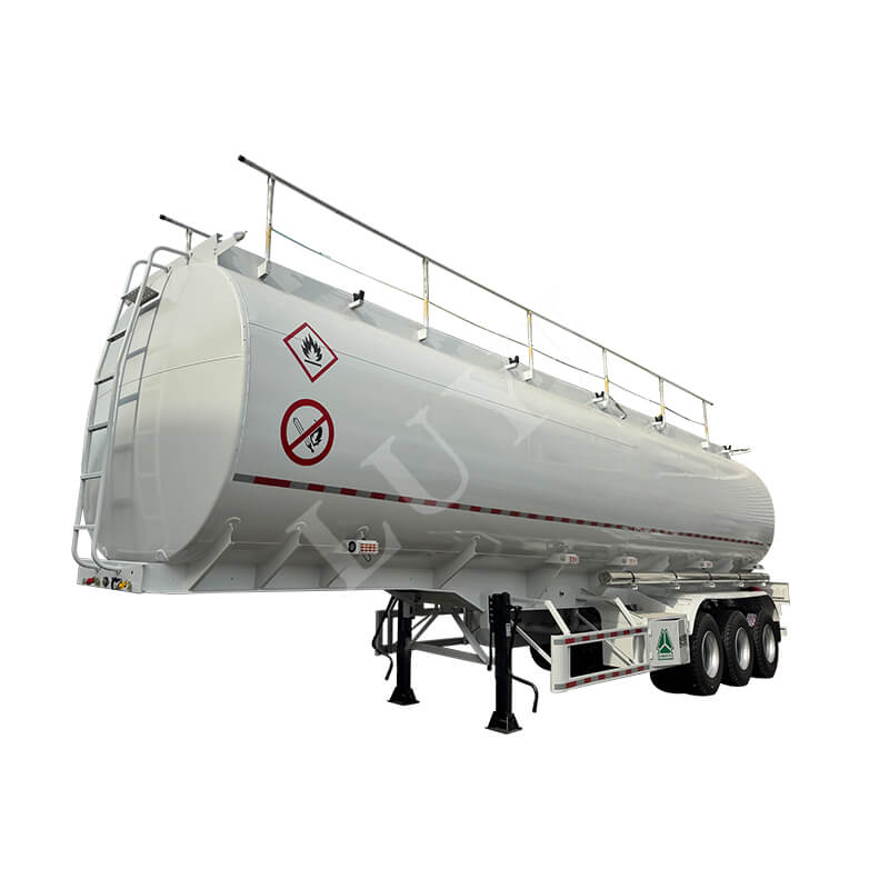 3-axlad 42000 liters bränsletank semitrailer i aluminium