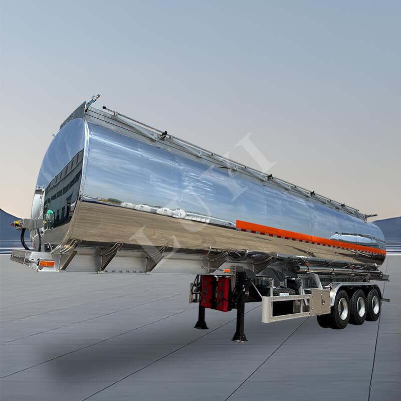 3-axlad 45 000-liters 5-facks aluminiumslegering oljetank semitrailer