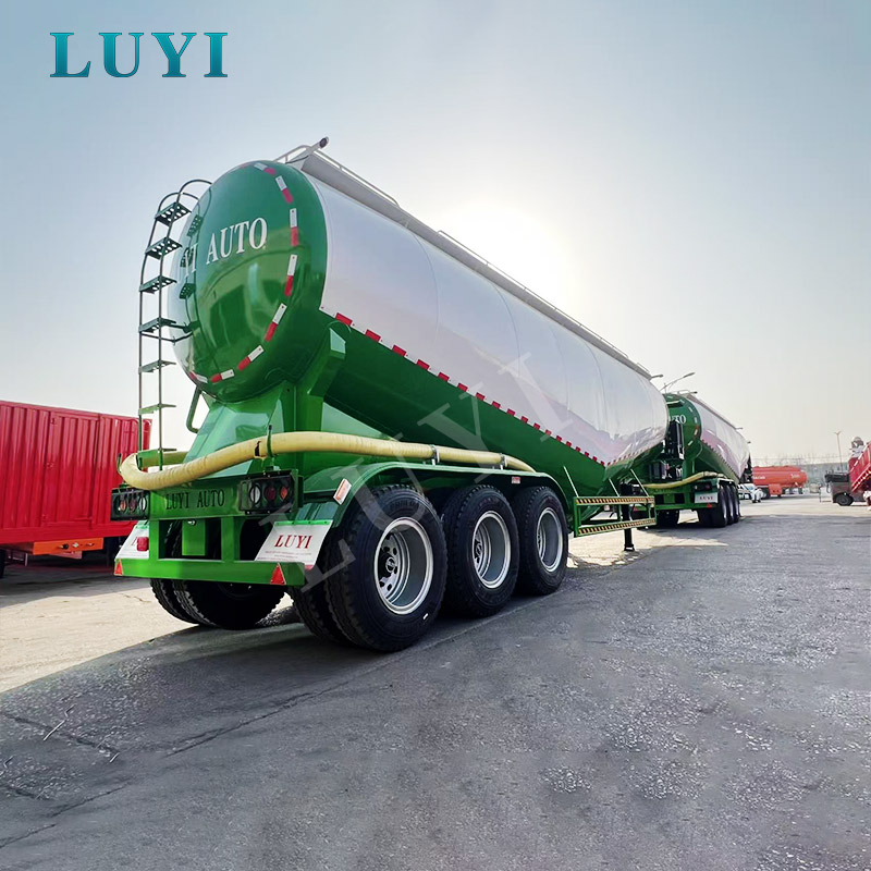 3-axlig 60m³ pulvertank semitrailer för cement, flygaska och torra bulkpulver