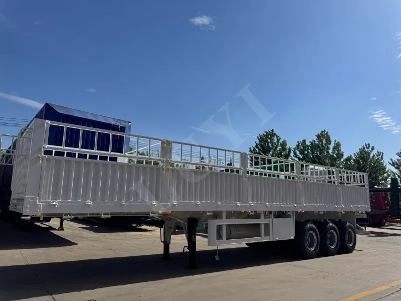 3-axelblå semitrailer