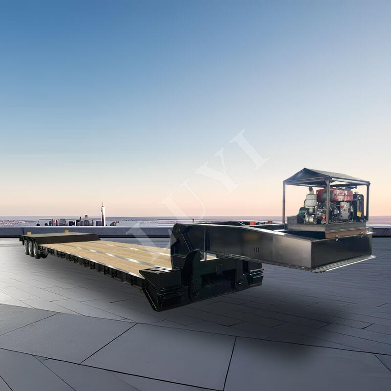 3-axlad avtagbar svanhals Lowboy semitrailer 3-axlad avtagbar svanhals Lowboy semitrailer