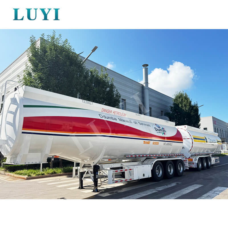 3-fack 43 000-liters Oljetank Semi-trailer