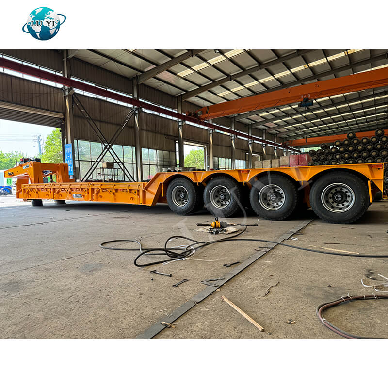 4-axlad 100-tons lågbäddad svanhals påhängsvagn