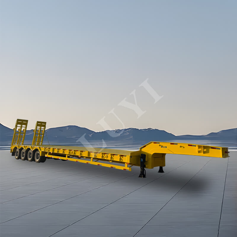 4-axlad 80-tons skräddarsydd svanhals Lowboy Trailer