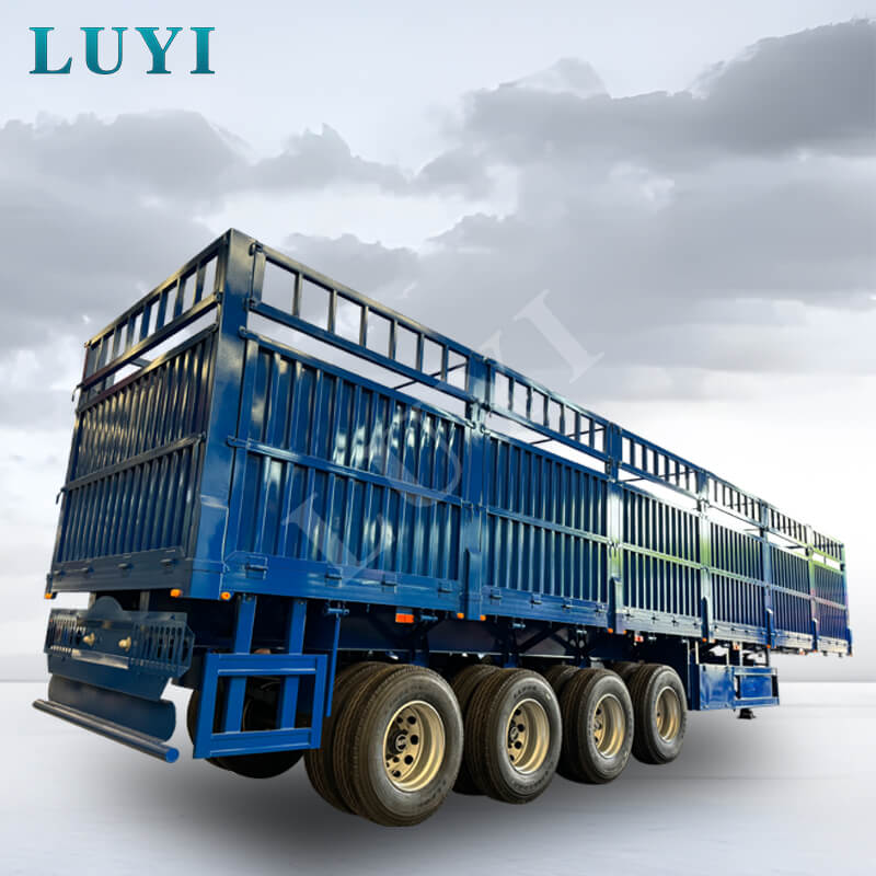 4-axlad semitrailer med sid tippstake