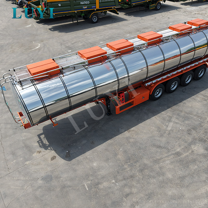 40CBM Tanker Semi Trailer i rostfritt stål för transport av bränsle, matolja och vätskor