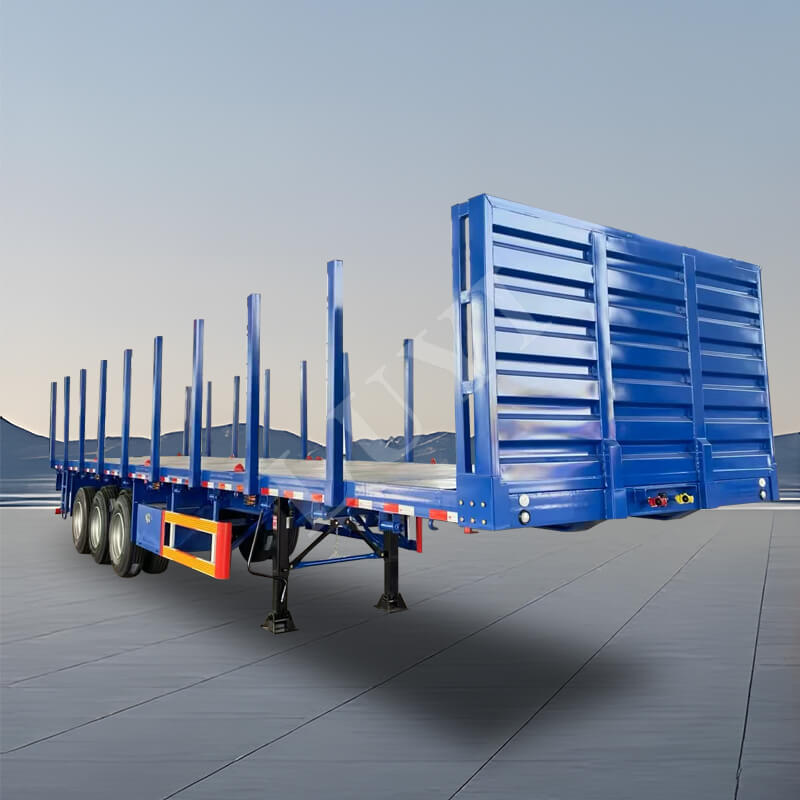 40 fot 50 ton 3-axlig stålflak semitrailer