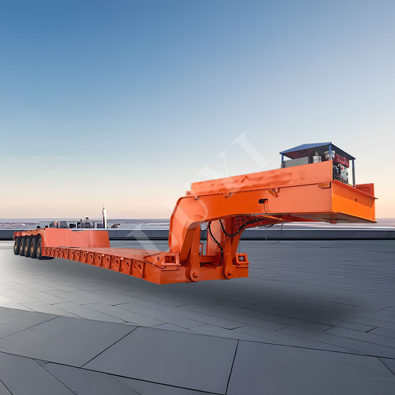 5-axlad avtagbar svanhals lowboy semitrailer