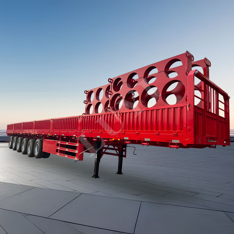 6-axlig 15,5-meters 80-100 ton 40-fots sidovägg semitrailer,