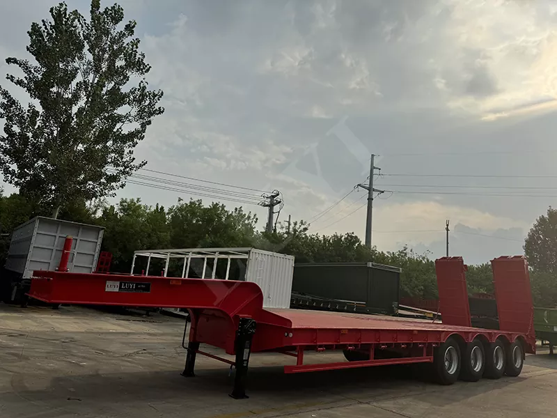 Fyra-axel flatbed semitrailer