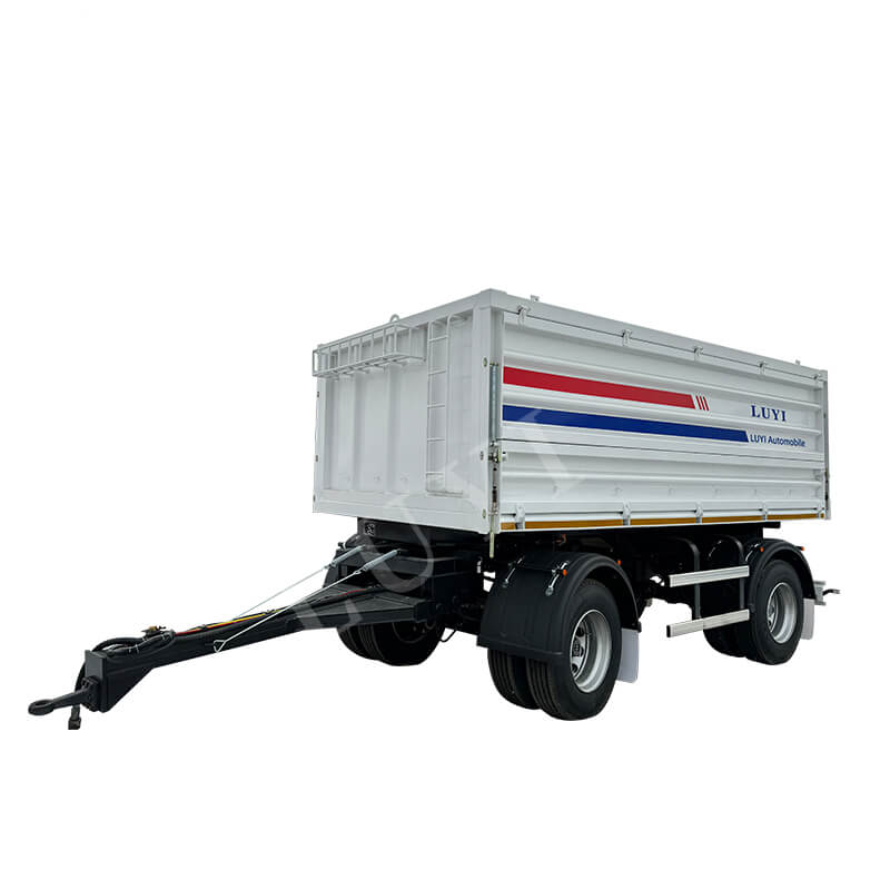 Full dragstång Cargo Box Dump Semi-trailer