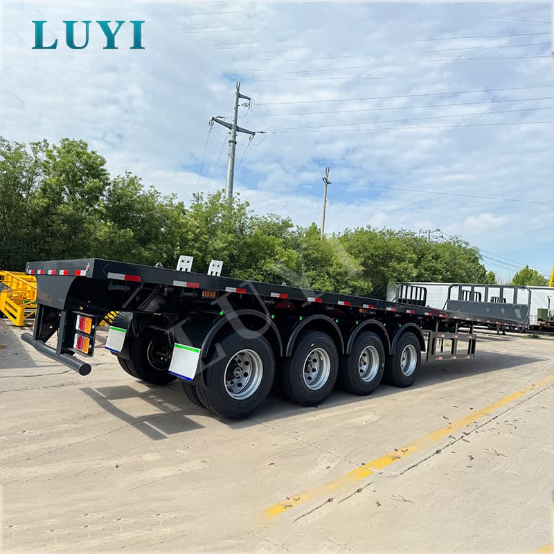Heavy Duty 4 Axel 80T Flak Semi Trailer