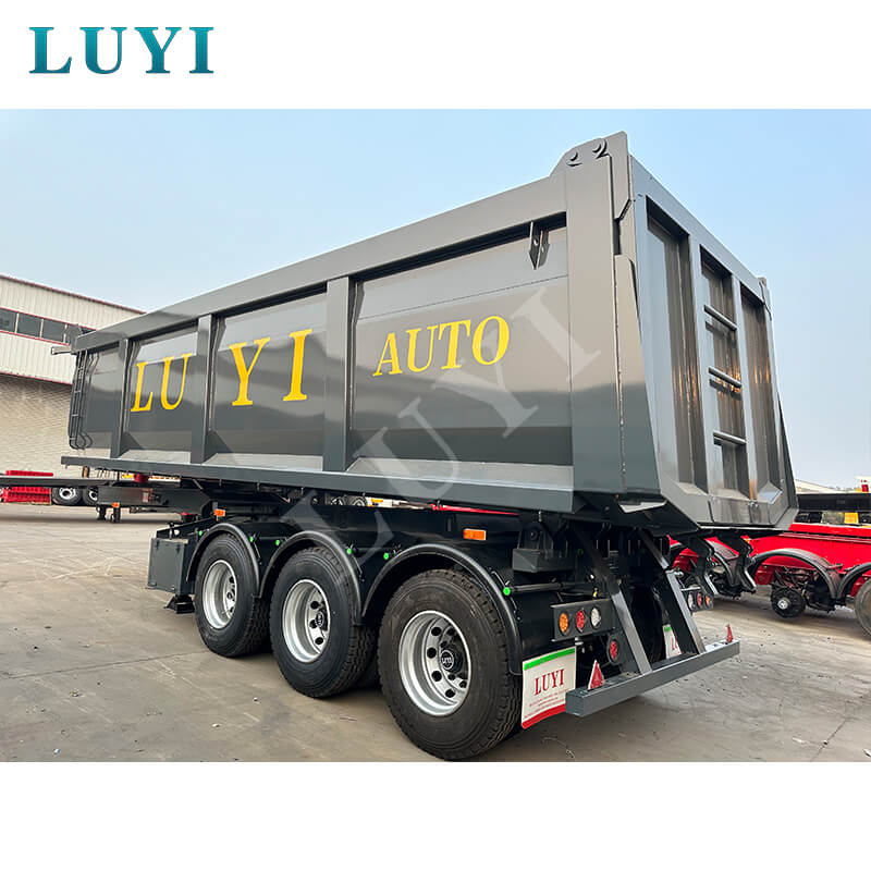 Högkvalitativ 3-axlad Hydraulisk semitrailer med baktipp