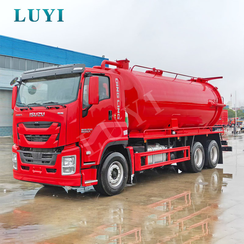 ISUZU GIGA 6×4 20CBM avloppssug för kommunal sanitet och slamtransport