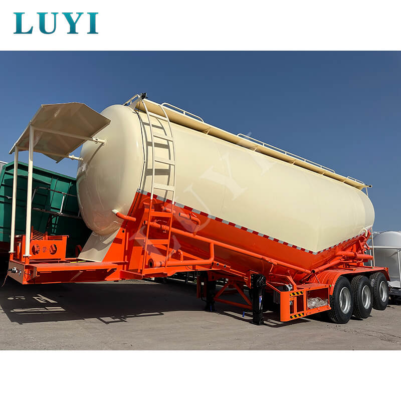 LUYI 3-axlig 40 kubikmeter V-typ flygaska bulkcementtank semitrailer LUYI 3-axlig 40 kubikmeter V-typ flygaska bulkcementtank semitrailer