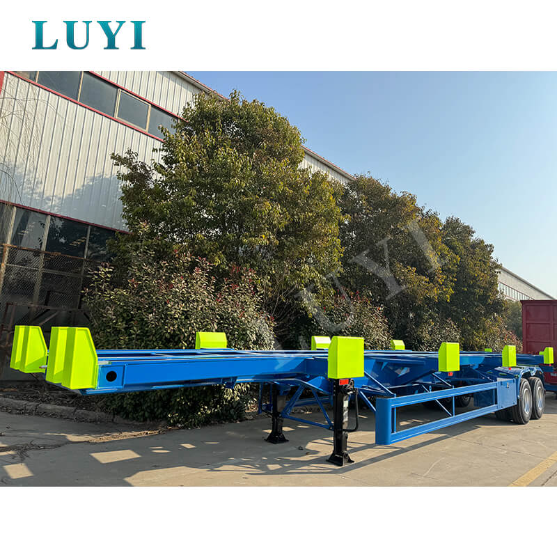 LUYI 60-ton Dock Container Transport Skeletal Semi-trailer till salu
